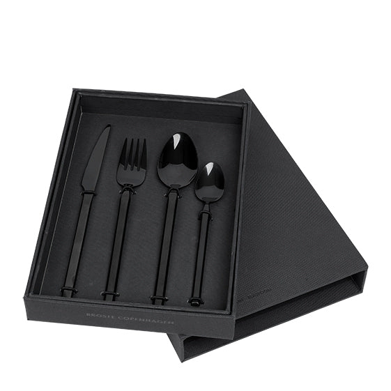 Tvis Söögiriistade Komplekt 4tk, Must - Broste Copenhagen - snug.ee