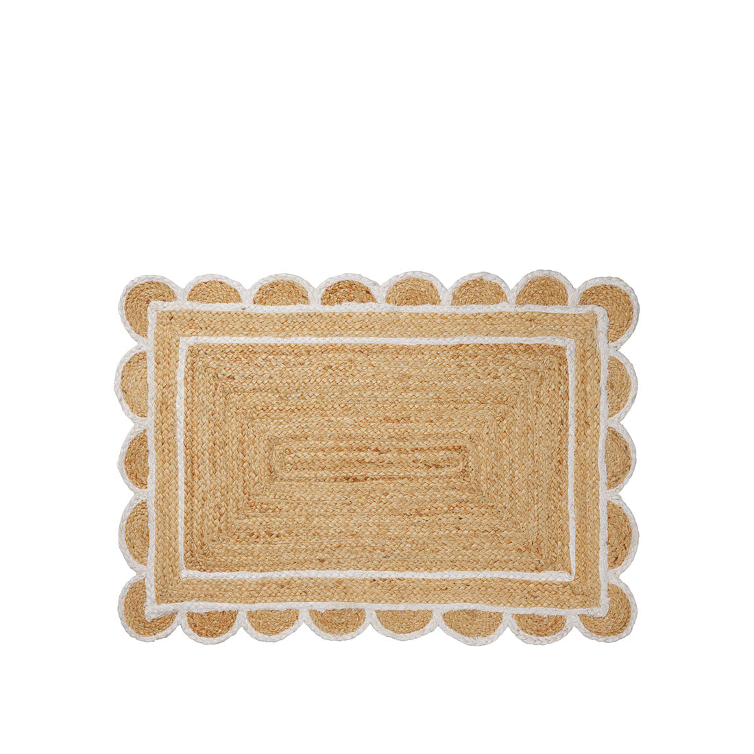 Scallop Uksematt, Beež/Valge