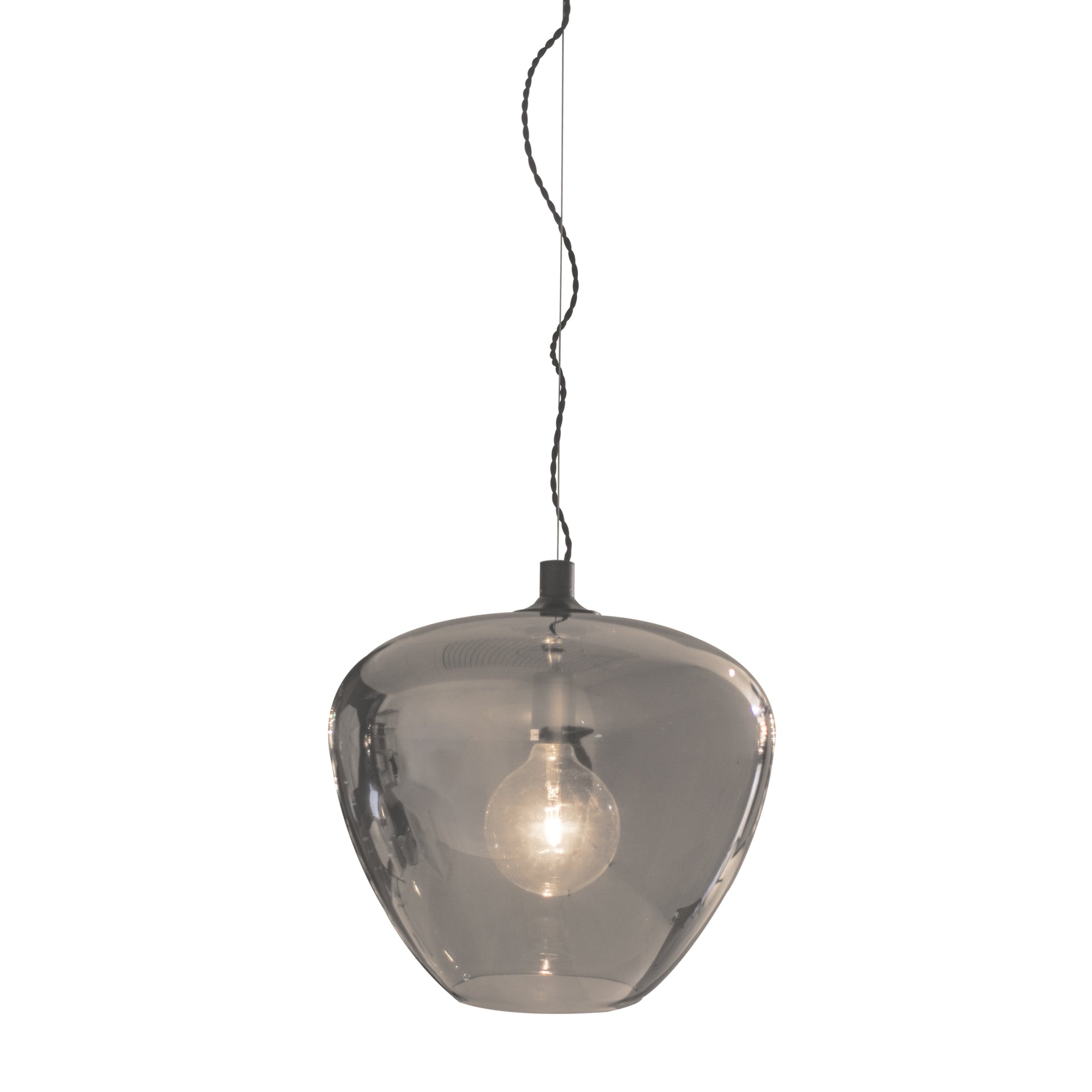 Bellissimo Grande Rippvalgusti, Smoke Grey - By Rydens - snug.ee