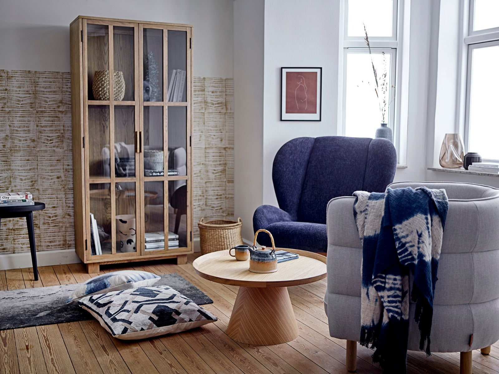 Luana Ümmargune Diivanilaud, Tamm - Bloomingville - snug.ee