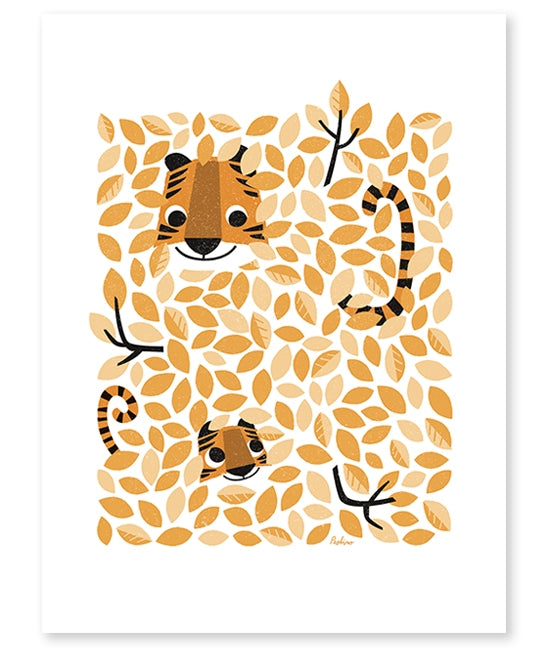 Lastetoa Poster, Hide & Seek Tigers 30x40 cm - Lilipinso - snug.ee