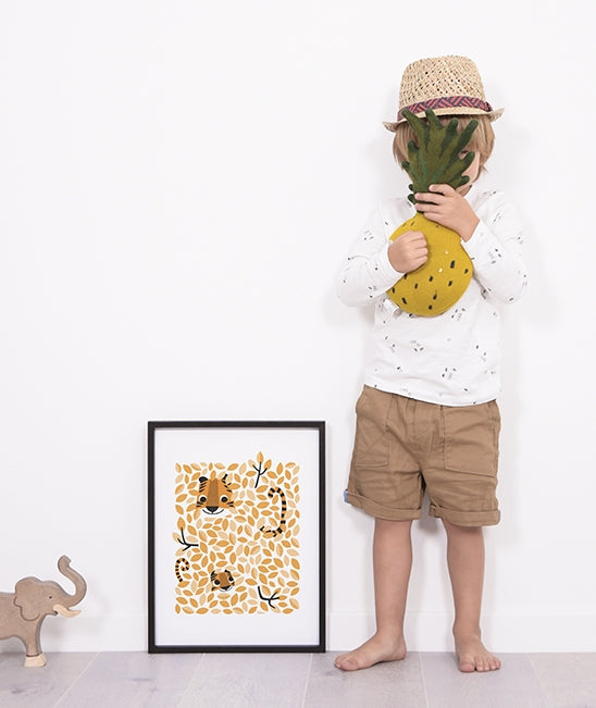 Lastetoa Poster, Hide & Seek Tigers 30x40 cm - Lilipinso - snug.ee