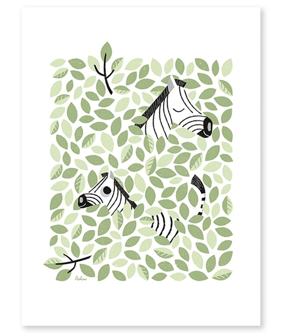 Lastetoa Poster, Hide & Seek Zebras 30x40 cm - Lilipinso - snug.ee