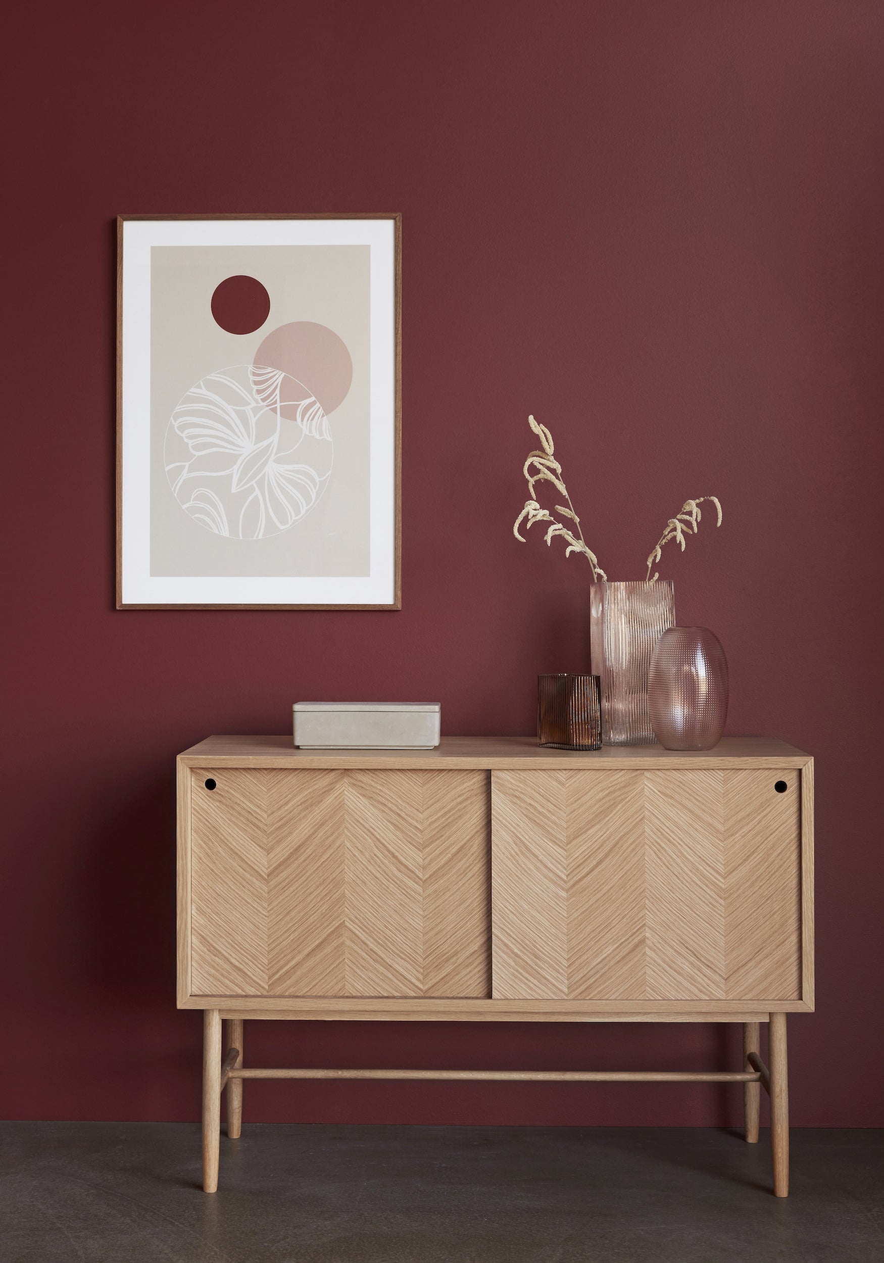 Herringbone Tammepuidust Kummut - Hübsch Disainmööbel - snug.ee