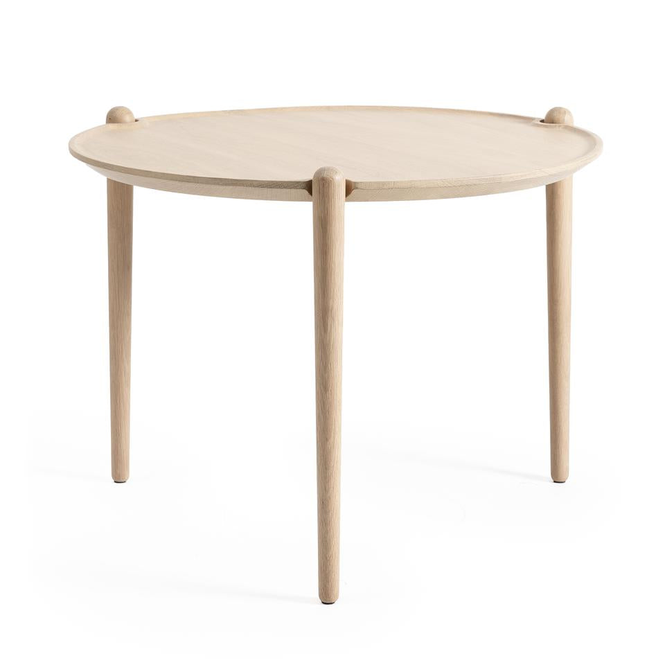 Aria Ümmargune Diivanilaud 60 cm, Hele Tamm