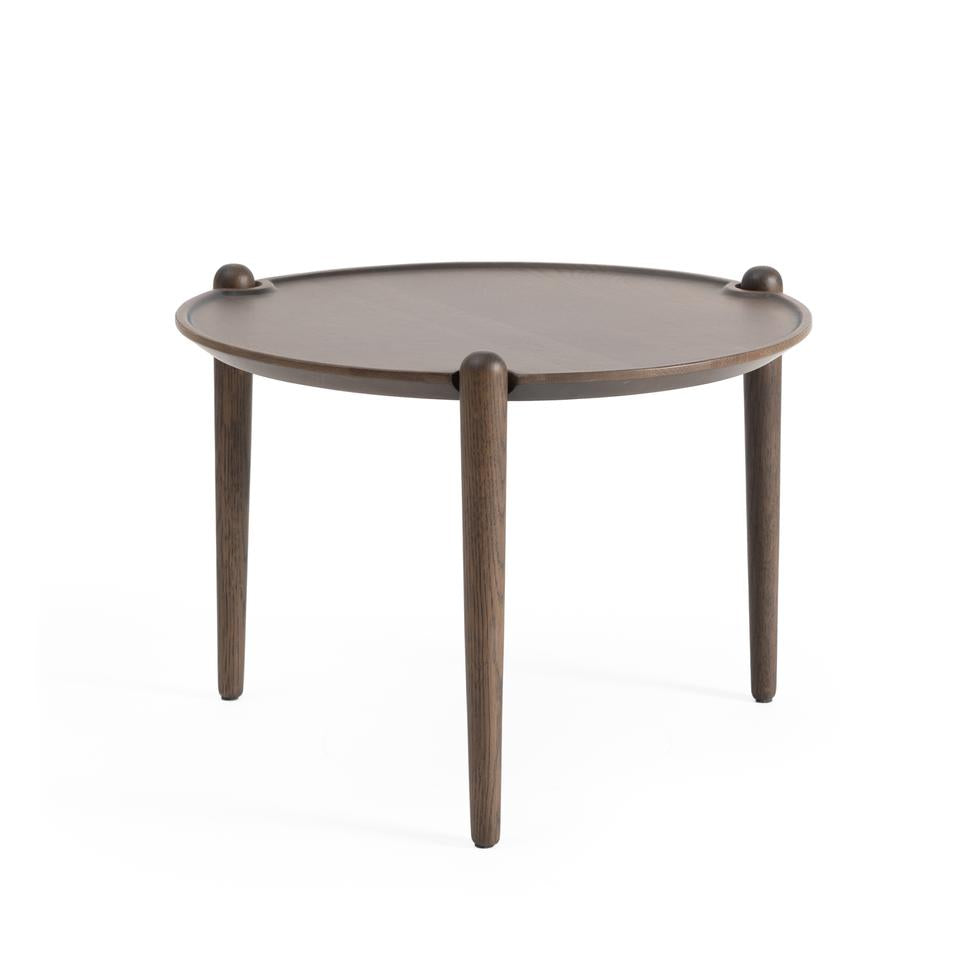 Aria Ümmargune Diivanilaud 50 cm, Tume Tamm