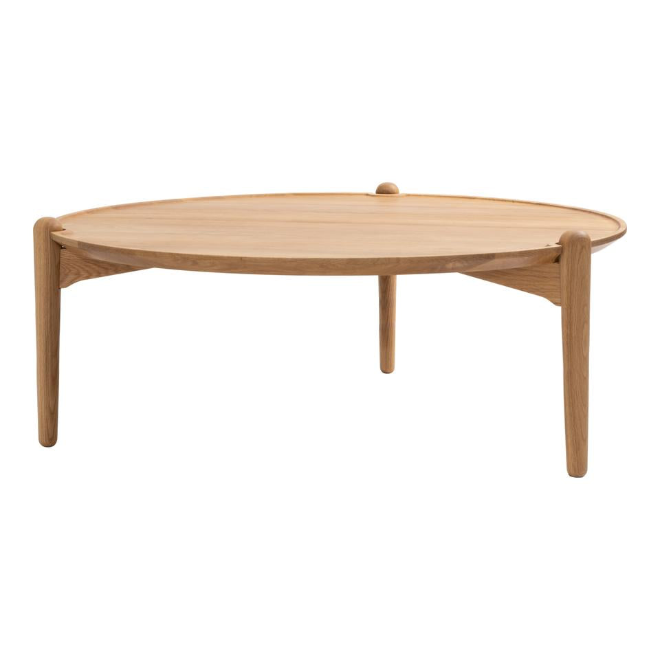 Aria Ümmargune Diivanilaud 90 cm/Kõrge, Tamm
