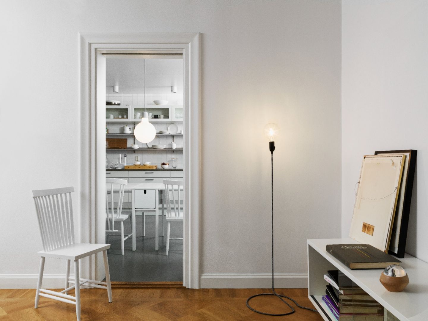 Cord Põrandavalgusti, Must - Design House Stockholm - snug.ee