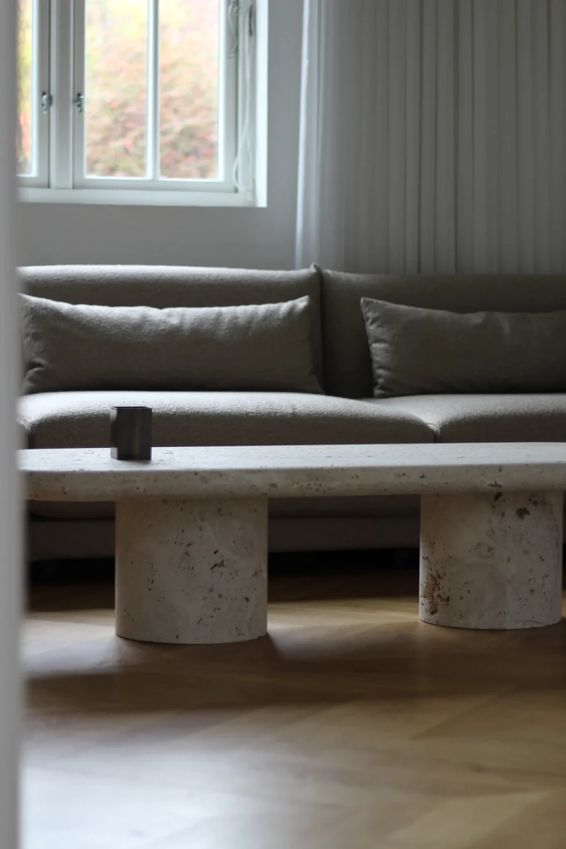 Nomad Ovaalne Diivanilaud, Travertiin