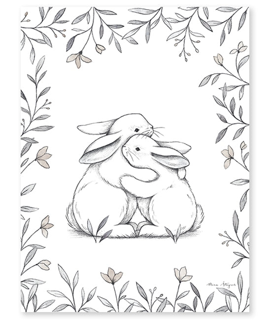 Lastetoa Poster, Bunny Loves You 30x40 cm - Lilipinso - snug.ee