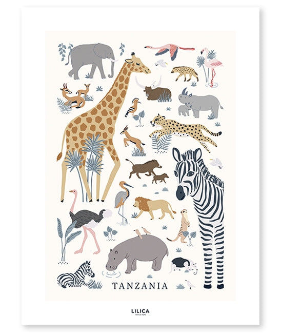 Lastetoa Poster, Tanzania 30x40 cm - Lilipinso - snug.ee